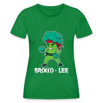 Brocco Lee Broccoli Meme - Frauen Funktions-T-Shirt - Kelly Green - Vorne - AI Model Female 172 dark (172cm)