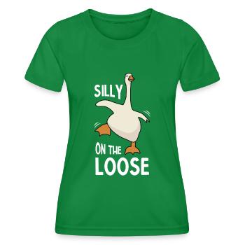Dumme Gans - Frauen Funktions-T-Shirt - Kelly Green - Vorne - AI Model Female 172 dark (172cm)