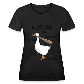 Anatomie Einer Gans Meme - Frauen Funktions-T-Shirt - Schwarz - Vorne - AI Model Female 172 light (172cm)