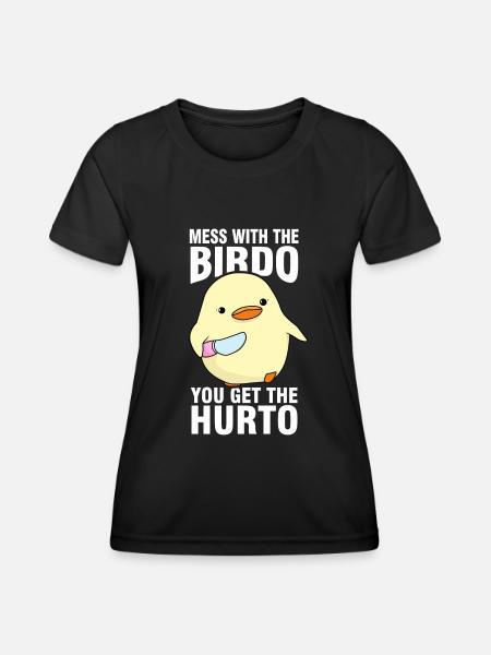 Bird Memes - Women's Functional T-Shirt - black