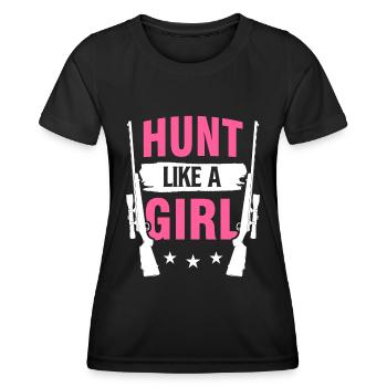 Chasser comme une fille Chasser - T-shirt sport Femme - noir - Devant - AI Model Female 172 light (172cm)