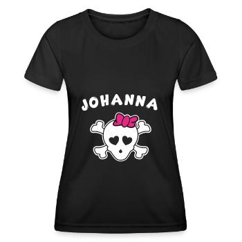 Design Pirate Johanna pour filles et femmes - T-shirt sport Femme - noir - Devant - AI Model Female 172 light (172cm)