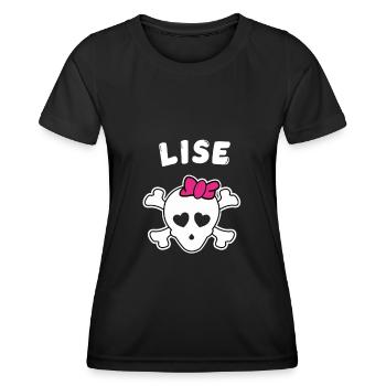 Design de Pirate Lise pour filles et femmes - T-shirt sport Femme - noir - Devant - AI Model Female 172 light (172cm)