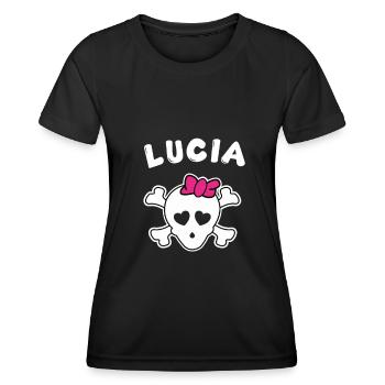 Design Pirate Lucia pour filles et femmes - T-shirt sport Femme - noir - Devant - AI Model Female 172 light (172cm)