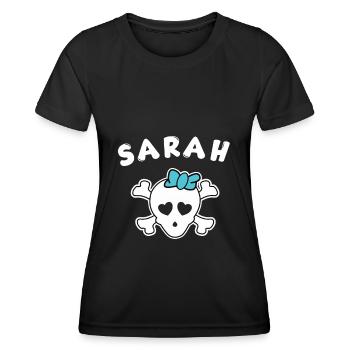 Design de Pirate Sarah pour filles et femmes - T-shirt sport Femme - noir - Devant - AI Model Female 172 light (172cm)