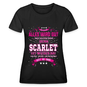 Tout ira bien parce que Scarlett est là - T-shirt sport Femme - noir - Devant - AI Model Female 172 light (172cm)