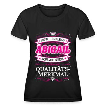 Quality feature Abigail simply first-class - Women's Functional T-Shirt - black - Front - AI Model Female 172 light (172cm)
