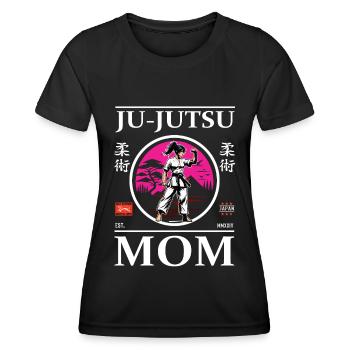 Ju-Jutsu Mom - Selbstverteidigungs Mutter Design - Frauen Funktions-T-Shirt - Schwarz - Vorne - AI Model Female 172 light (172cm)