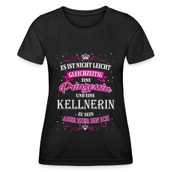 Waitress and Princess - Women's Functional T-Shirt - black - Front - AI Model Female 172 light (172cm)