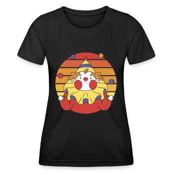 Clown Klaun Rétro - T-shirt sport Femme - noir - Devant - AI Model Female 172 light (172cm)