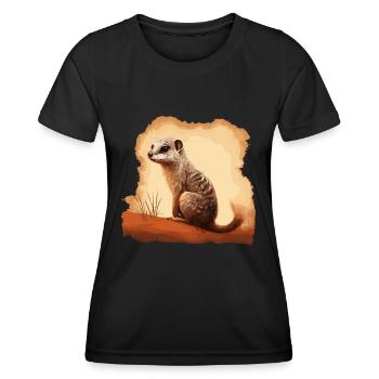 Bébé Mangouste Mangouste - T-shirt sport Femme - noir - Devant - AI Model Female 172 light (172cm)