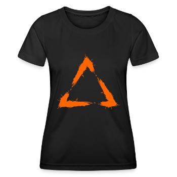 Icône de géométrie triangle - T-shirt sport Femme - noir - Devant - AI Model Female 172 light (172cm)
