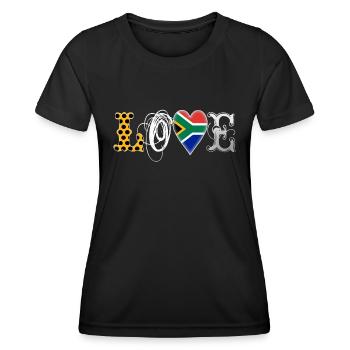 Love South Africa White - Frauen Funktions-T-Shirt - Schwarz - Vorne - AI Model Female 172 light (172cm)