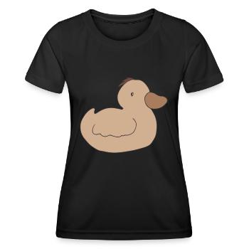 Teinte sépia caneton - T-shirt sport Femme - noir - Devant - AI Model Female 172 light (172cm)