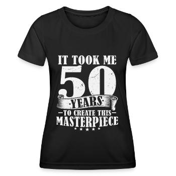 50 Years Birthday Saying 50 Birthday Gift - Women's Functional T-Shirt - black - Front - AI Model Female 172 light (172cm)