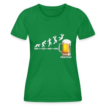 Wochenende - Frauen Funktions-T-Shirt - Kelly Green - Vorne - AI Model Female 172 dark (172cm)