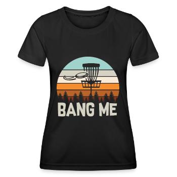 Disc golf Bang me - Women's Functional T-Shirt - black - Front - AI Model Female 172 light (172cm)