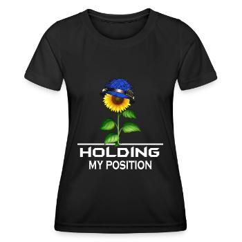 free ukraine stand with kiev zelensky sunflower - Women's Functional T-Shirt - black - Front - AI Model Female 172 light (172cm)