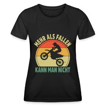 Motocross Geschenk Motorradfahrer Motorrad Enduro - Frauen Funktions-T-Shirt - Schwarz - Vorne - AI Model Female 172 light (172cm)