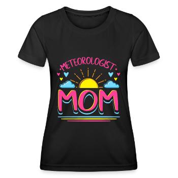 Drôle de météorologie Maman Météo Météo Cadeau - T-shirt sport Femme - noir - Devant - AI Model Female 172 light (172cm)
