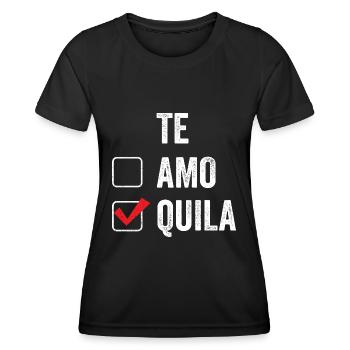 Te Amo Tequila Alcohol Lover Cinco De Mayo Proud - Women's Functional T-Shirt - black - Front - AI Model Female 172 light (172cm)