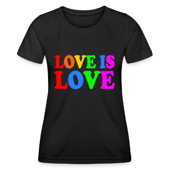 Love is love - Women's Functional T-Shirt - black - Front - AI Model Female 172 light (172cm)