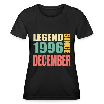 27th birthday December vintage 1996 vintage - Women's Functional T-Shirt - black - Front - AI Model Female 172 light (172cm)