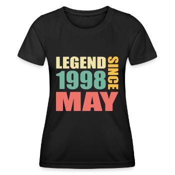 26. Geburtstag Mai Jahrgang 1998 Geschenkidee - Frauen Funktions-T-Shirt - Schwarz - Vorne - AI Model Female 172 light (172cm)