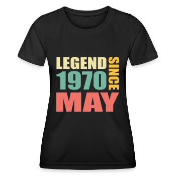 54. Geburtstag Mai Jahrgang 1970 Geschenkidee - Frauen Funktions-T-Shirt - Schwarz - Vorne - AI Model Female 172 light (172cm)