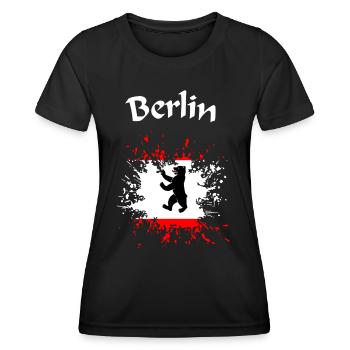 Berlin, Berliner Bär - Frauen Funktions-T-Shirt - Schwarz - Vorne - AI Model Female 172 light (172cm)