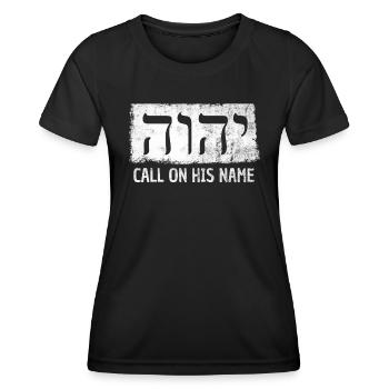 JHWH JHWH Zeugen Jehovas Tetragramm-Symbole - Frauen Funktions-T-Shirt - Schwarz - Vorne - AI Model Female 172 light (172cm)