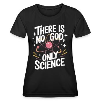 Athéisme, athée, anti-religion, agnostique - T-shirt sport Femme - noir - Devant - AI Model Female 172 light (172cm)
