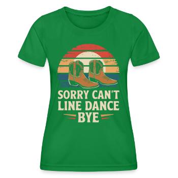 Line Dancing Tanzen Tänzer - Frauen Funktions-T-Shirt - Kelly Green - Vorne - AI Model Female 172 dark (172cm)