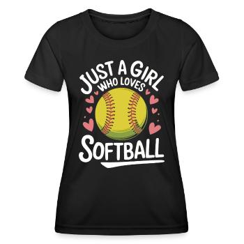 Softball Sports Joueur de softball - T-shirt sport Femme - noir - Devant - AI Model Female 172 light (172cm)