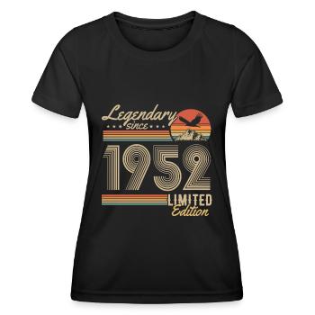 Millésime 1952 Vintage Rétro Anniversaire Cadeau - T-shirt sport Femme - noir - Devant - AI Model Female 172 light (172cm)