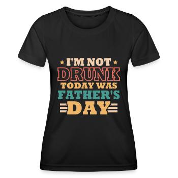 Papa Humor Geschenk zum Vatertag - Frauen Funktions-T-Shirt - Schwarz - Vorne - AI Model Female 172 light (172cm)