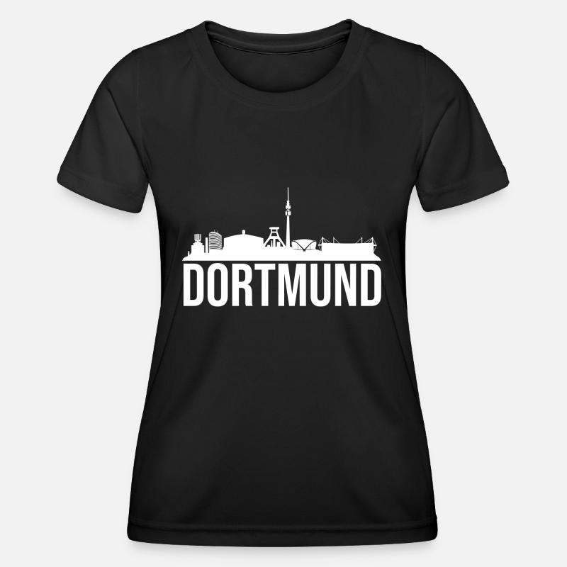 dortmund white - Women's Functional T-Shirt - black