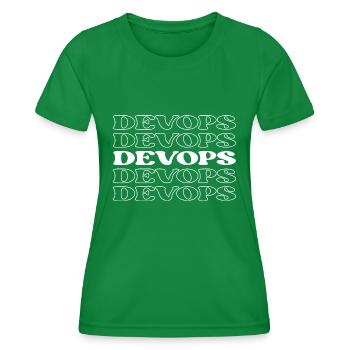 Devops Developer Operations Engineer Devops - Women's Functional T-Shirt - kelly green - Front - AI Model Female 172 dark (172cm)