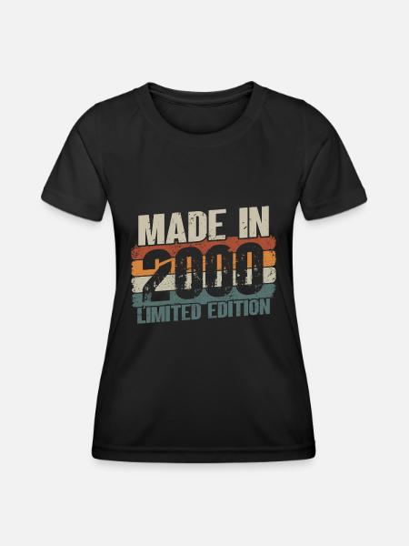 Né en 2000 21 ans - T-shirt sport Femme - noir
