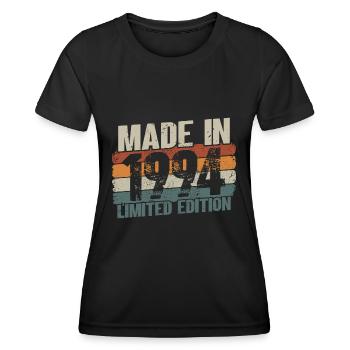 Née en 1994 né 27 anniversaire cadeau - T-shirt sport Femme - noir - Devant - AI Model Female 172 light (172cm)