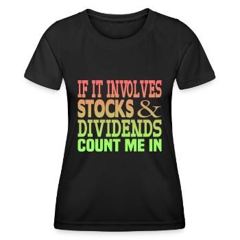 Shares Dividend - Women's Functional T-Shirt - black - Front - AI Model Female 172 light (172cm)