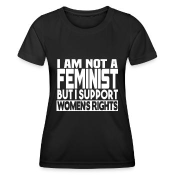 Unterstützt Frauenrechte - Frauen Funktions-T-Shirt - Schwarz - Vorne - AI Model Female 172 light (172cm)