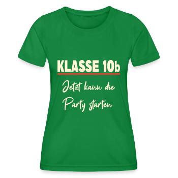 Klasse 10b Klassenfahrt - Frauen Funktions-T-Shirt - Kelly Green - Vorne - AI Model Female 172 dark (172cm)