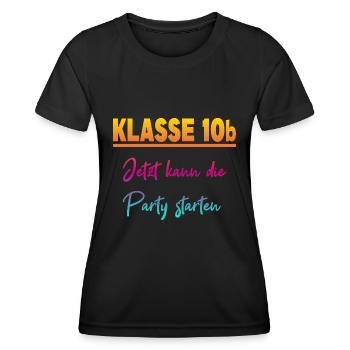 Klasse 10b Klassenfahrt - Frauen Funktions-T-Shirt - Schwarz - Vorne - AI Model Female 172 light (172cm)