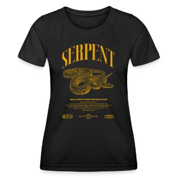 Python réticulé Reptile Keeper Streetwear - T-shirt sport Femme - noir - Devant - AI Model Female 172 light (172cm)