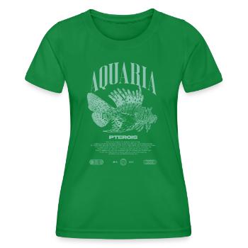Rotfeuerfisch Marine Fish Keeper Moderne Streetwear - Frauen Funktions-T-Shirt - Kelly Green - Vorne - AI Model Female 172 dark (172cm)