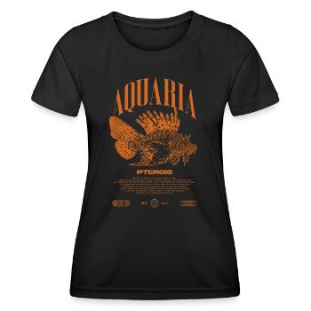 Rotfeuerfisch Marine Fish Keeper Moderne Streetwear - Frauen Funktions-T-Shirt - Schwarz - Vorne - AI Model Female 172 light (172cm)