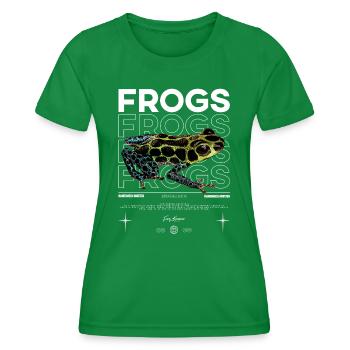 Ranitomeya Imitator Frog Streetwear Frog Keeper - Frauen Funktions-T-Shirt - Kelly Green - Vorne - AI Model Female 172 dark (172cm)