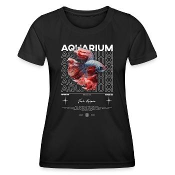 Betta Fish Keeper Moderne Streetwear - Frauen Funktions-T-Shirt - Schwarz - Vorne - AI Model Female 172 light (172cm)