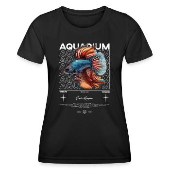 Betta Fish Keeper Moderne Streetwear - Frauen Funktions-T-Shirt - Schwarz - Vorne - AI Model Female 172 light (172cm)